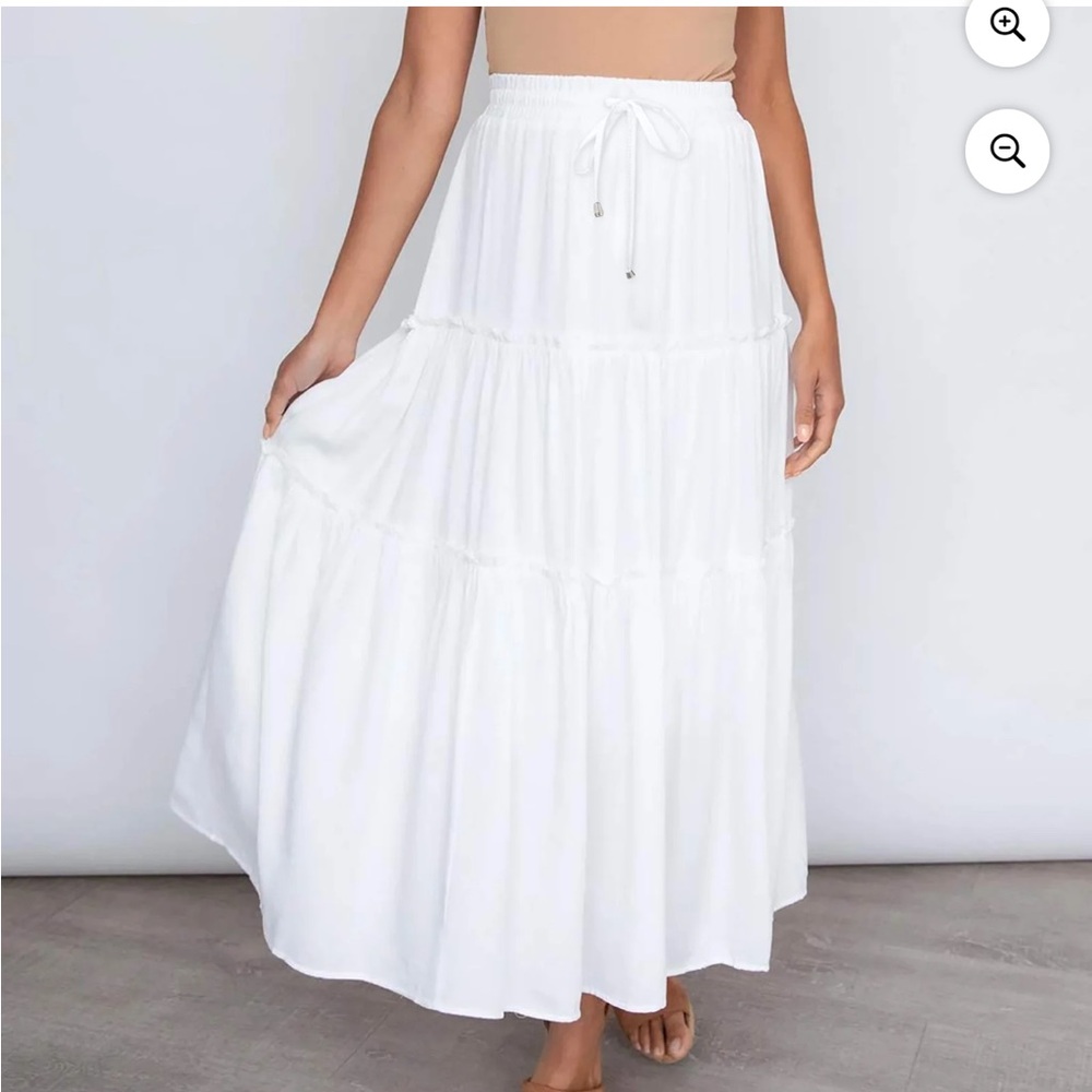 Elegant White Maxi Skirt
